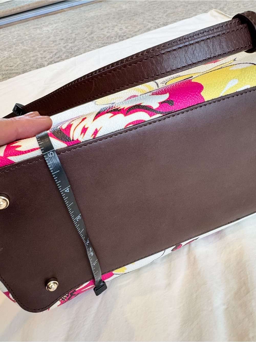 Brahmin Dahlia Bouquet Duxbury Satchel - Picture 9 of 15